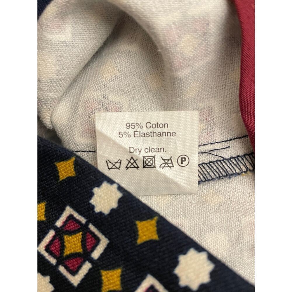 J CREW Pants Womens 6 Stretch Printed Cropped Straight Leg Chino Ladies - Picture 9 of 9